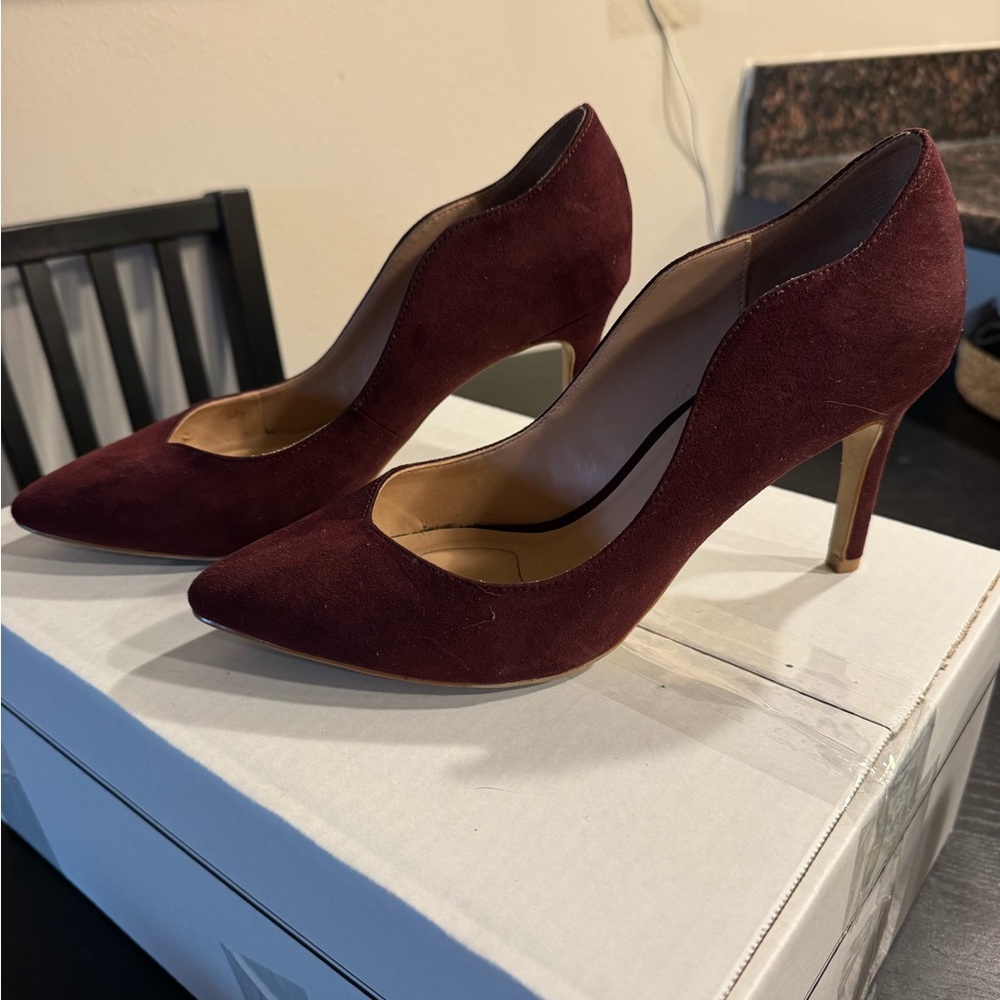 Kelly & Katie Burgundy Davonna Heels